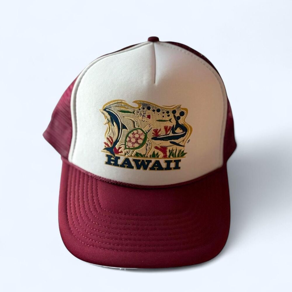 Unbranded Men's Burgundy and Red Hat